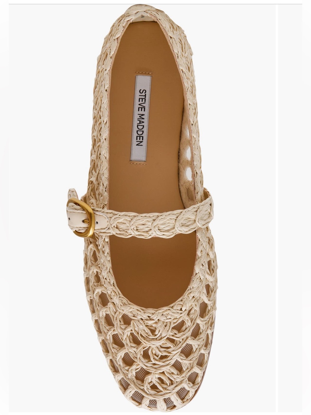 🆕Steve Madden Cream Woven Mary Jane Flat